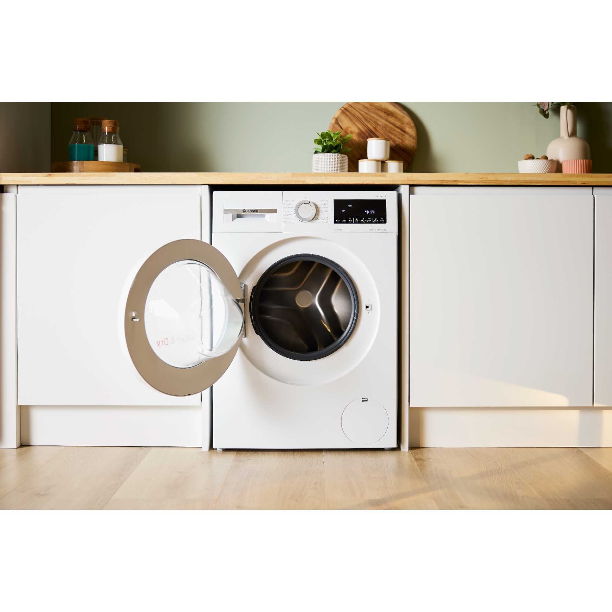 Series 4 WNA144V9GB 1400rpm LED Washer Dryer - White